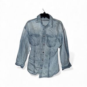 Steve Madden Casual Denim Button-Down Shirt